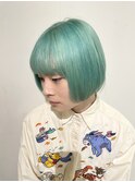 ミントグリーン ブリーチカラー