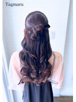 タグマル&nbsp;結婚式ヘアセット☆カチモリハーフアップ