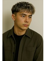 モロコ メンズカット(moloco)&nbsp;グレーアッシュ/グレー/ハイライトカラー/フェード/ツーブロ