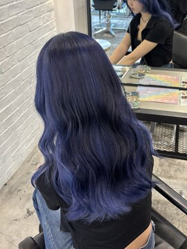 ゲーム 原宿店(GAME) 《インナーカラー》 Light blue × Navy