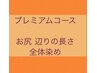 プレミアムコース ●お尻辺りの長さ 全体染め