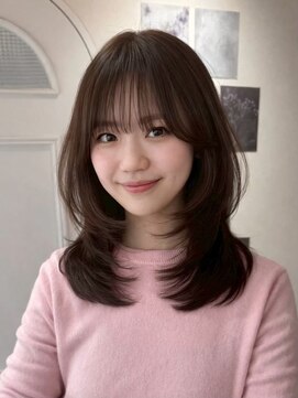 エトワ 中央店(etoi) 大分ミディアムボブレイヤー軽め韓国レイヤーくびれスタイル