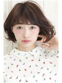 結べる長さを残したボブにワンカールパーマ