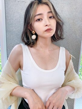 リコバイアフロート(riko by afloat) フェイスフレミング/インナーカラー/立ち上げバング韓国ボブ