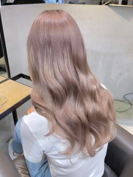 ベレーザ 渋谷(BELEZA) ba1400ホワイトミルクティーブリーチオンカラーロングレイヤー