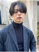 MINX青山店川渕 メンズヘア センターパート×ニュアンスパーマ