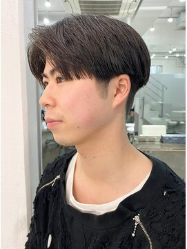 ロイ 南青山 表参道(ROI) メンズニュアンスパーマセンターパートメンズスパイラルパーマ