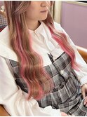 インナーカラー&レミーエクステ 馴染ませカット
