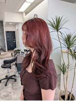 リグレイス(Re×Grace)&nbsp;☆ゆるふわカール顔周りレイヤーカシスレッド☆