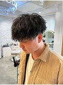 ツイストスパイラルパーマ/縦落ちパーマ/メンズマッシュ