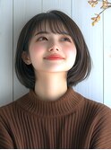 ★前髪イメチェンこなれミディレイヤーボブウルフネビージュ小顔