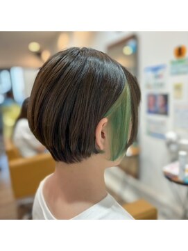 ルセ イノベーション 蓮田店(Ruse innovation) 【11月】シアグリーンインナーカラー