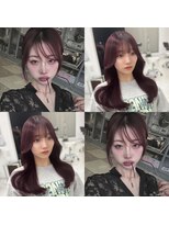 ハピネス 梅田茶屋町店(HAPPINESS)&nbsp;ブリーチなしダブルカラーチェリーレッド