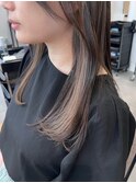 インナーカラーベージュ透明感カラー＊ミルクティーカラー