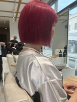 コト 福井大和田店(coto)&nbsp;福井　大和田　ハイトーンボブ　チェリーレッド　切りっぱなし