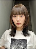 レイヤー/セミロングボブ髪質改善縮毛矯正白髪ぼかしショート