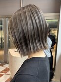 栄ハイライト透明感タッセルボブ