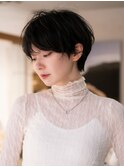 マッシュショート ダークアッシュ 似合わせカット