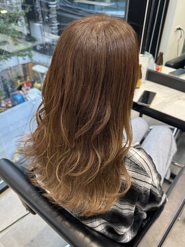 パヌポン(PANUPON) ケアブリーチダブルカラーハイライトベージュバレイヤージュ