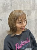 白髪ぼかしのダブルカラーでハイトーンベージュ