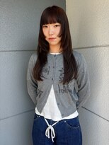 ヘアーアイストゥーレ(HAIR ICI TRE)&nbsp;ブリーチなしチョコレートブラウンハッシュカットロング姫カット