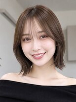 オーラ オモテサンドウ(Aura omotesando) 韓国風シースルーバング×顔まわりレイヤーくびれボブ