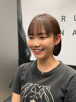ハルキミナトジャパン ヒロシマ(HARUKI MINATO japan HIROSHIMA)&nbsp;縮毛矯正で叶える艶ミニボブ×シースルーバング