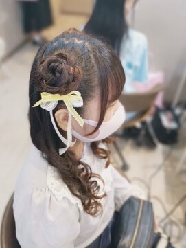 ヘアセットサロン ミント(Hair set salon MINT) お花ハーフアップ