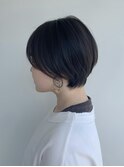 ナチュラルショート　ネイビーグレー
