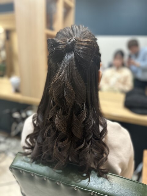 仙台D　人気ヘアセット　でか☆リボンハーフアップ