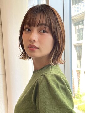 スペイディック 大阪梅田店(SPADIC) 【SPADIC大阪】イヤリングカラーボブ×パラパラ前髪2