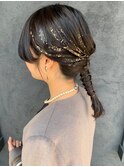 金箔×ヘアアレンジ
