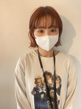 キコエル 三軒茶屋(kikoeru) オレンジブラウン大人可愛い外ハネボブ