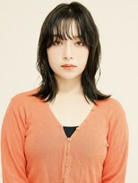 オンク 新宿(onk)&nbsp;黒髪/グレーベージュ/レイヤーロング/前髪パーマ[新宿駅]