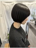 小顔丸みショートボブ/地毛風カラー