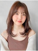 ★ホワイトグレージュミニウルフデジタルパーマチェリーブラウン