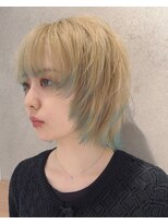 バサ 花小金井店(BASSA)&nbsp;ダブルカラーブリーチハイライト裾カラーハイトーンウルフ