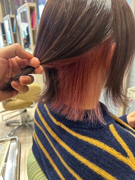 ビス フルール 日暮里店(Vis fleur) インナーカラー/オレンジカラー