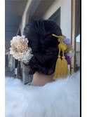 『成人式ヘアセット×振袖』