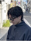 グランジパーマ/ダークアッシュ/マッシュウルフ