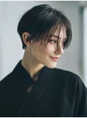 ☆ホワイトグレージュミニウルフデジタルパーマチェリーブラウン