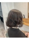 【ボブ】【外国人風】ウェーブボブ