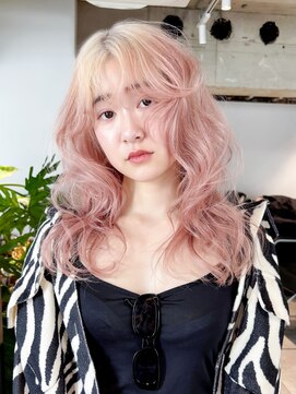 アルバム 銀座(ALBUM GINZA) パステルピンクカラーロング_F0770