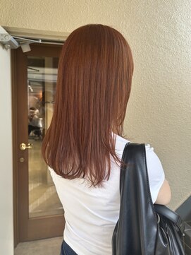 ラミエ バイ メルト 吉祥寺(lamie by melt) 小川/ブリーチなしwカラーレイヤーカットオレンジベージュ
