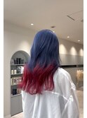 ネイビー×レッド