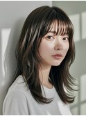 忙しい30代に人気！越谷の時短セミロング×ヘーゼルグレージュ
