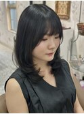 ミディアムレイヤー レイヤーカット 顔周りカット【momoka】