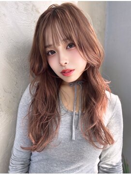 【MONA】ピンクベージュ/ダブルカラー/デザインカラー