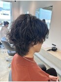 《大人ラフスタイル》メンズワイルドウルフパーマ