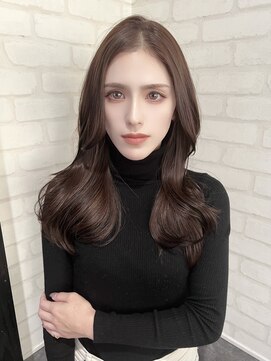 ルノン フィージュ(LUNON fieju) 黒髪クラゲヘアーオリーブグレー小顔ココアベージュ